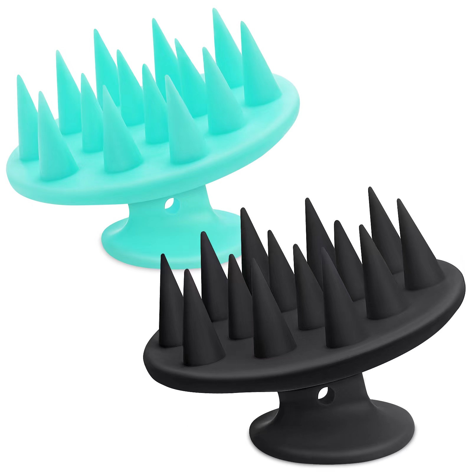 FREATECH 2Pack 100 Silicone Shampoo Brush, Wet Dry Hair Scalp